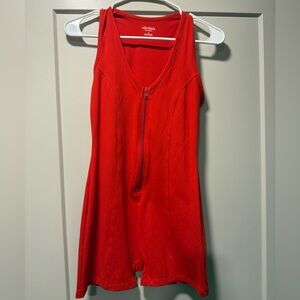 wild fable scarlet zip up playsuit